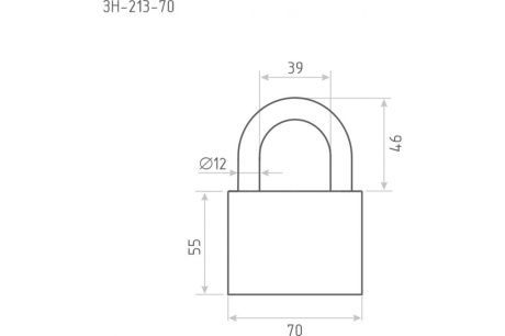 Купить Навесной замок НОРА-М ЗН-213-70 65мм 3кл. 7861 фото №4