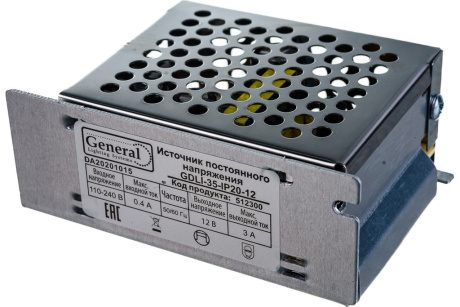 Купить GENERAL транс.диодный  35W  12V  GDLI-35-IP20-12  512300 фото №5