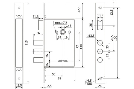 Купить Врезной замок ГАРДИАН 1011-4 кл. /б/о/н/ 18346 фото №4