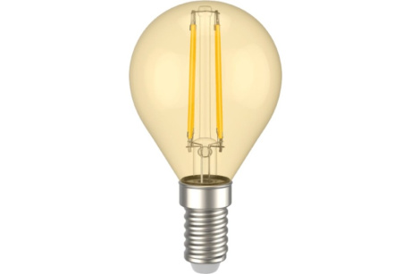 Купить Лампа светодиодная G45 шар золото 5Вт 230В 2700К E14 серия 360°  IEK фото №1