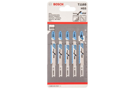 Купить Пилка для лобзика Bosch T-118B  метал  2.5-6мм  чистый рез   5шт.упак  2.608.631.014 фото №7